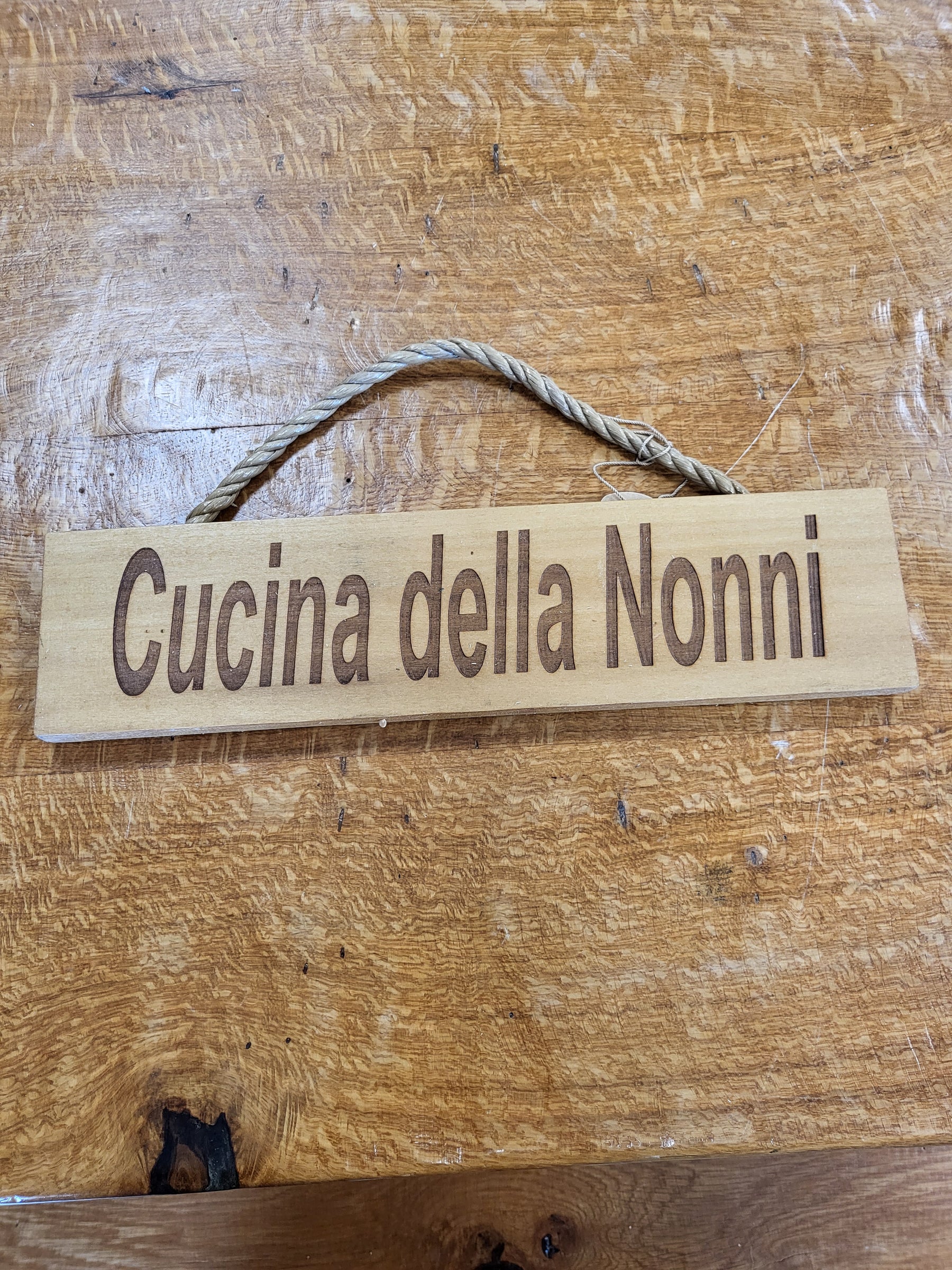 “Cucina della Nonni” Hanging Wooden Sign