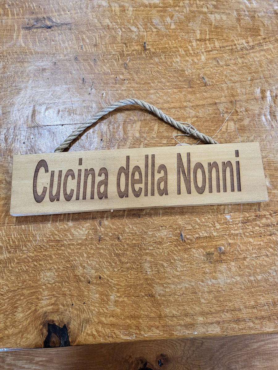 “Cucina della Nonni” Hanging Wooden Sign