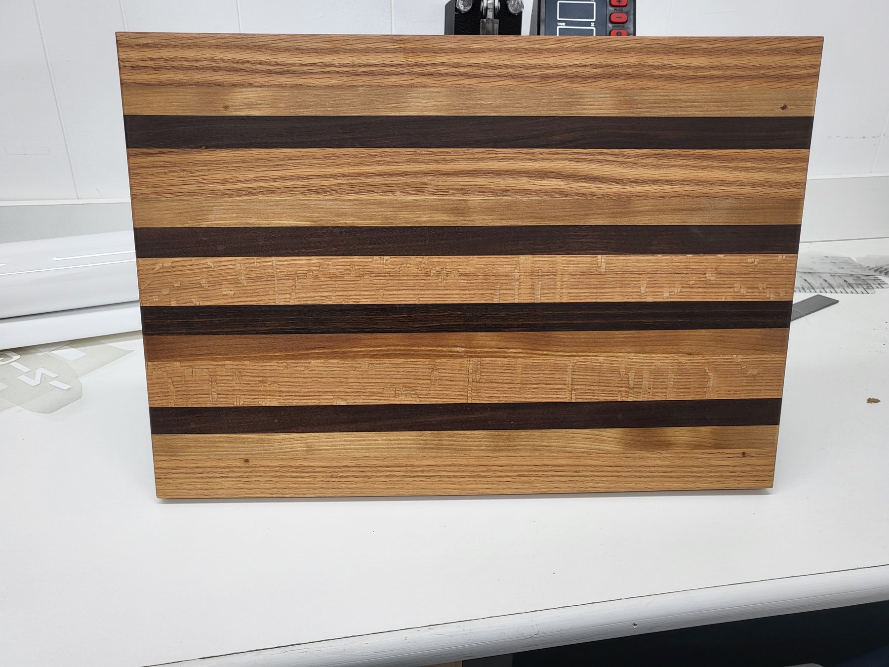 Black Walnut & Oak Striped Cutting Board