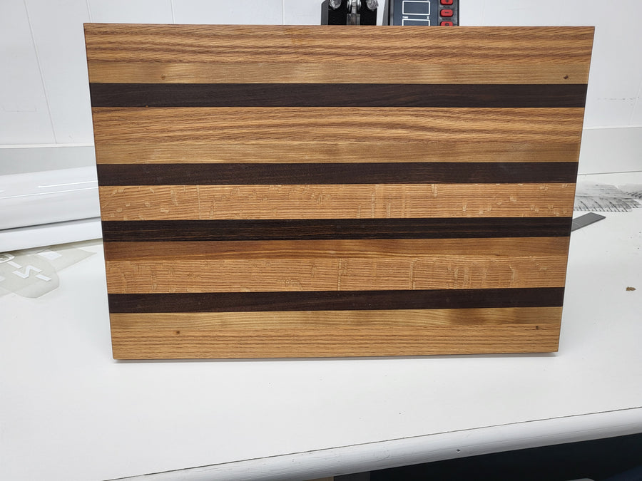 Black Walnut & Oak Striped Cutting Board