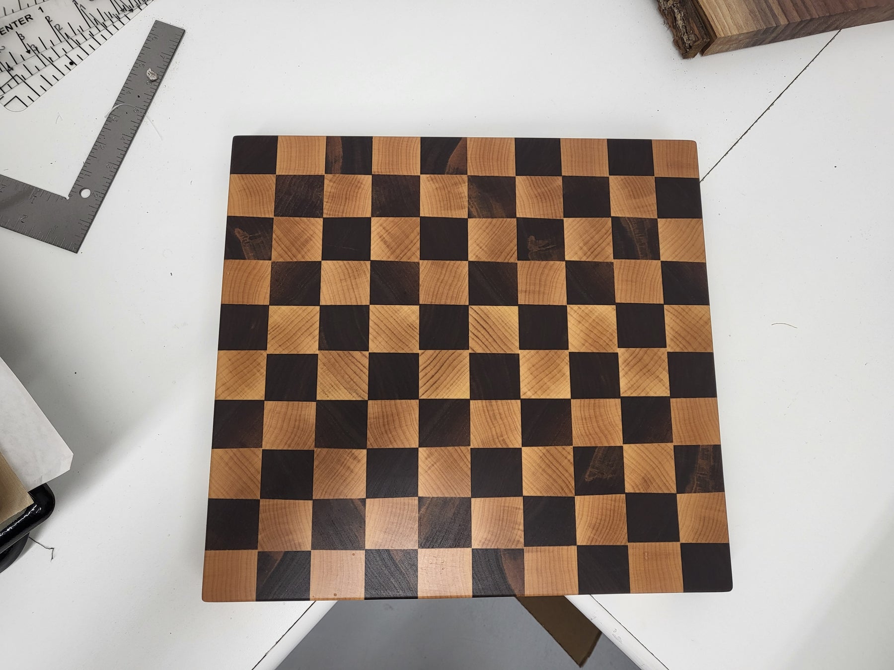 Checker board style cutting board